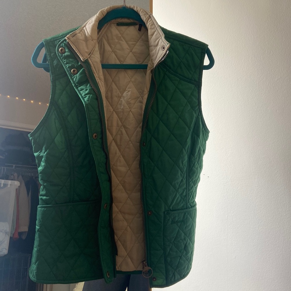 womens green size 8 barbour vest
